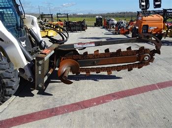 skid steer trenchers for sale|used bobcat trencher for sale.